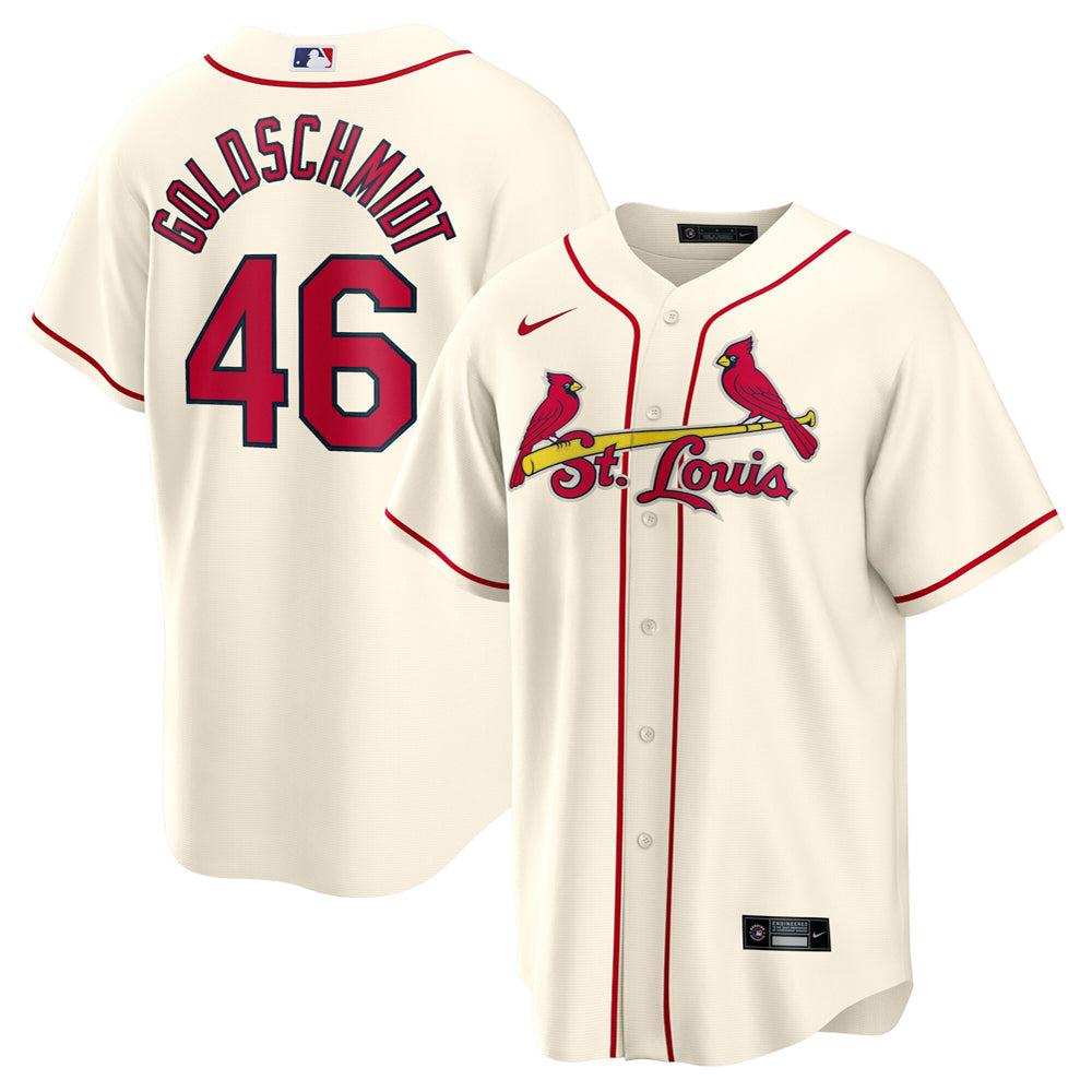 Men's St. Louis Cardinals Paul Goldschmidt Alternate Player Name Jersey - Cream