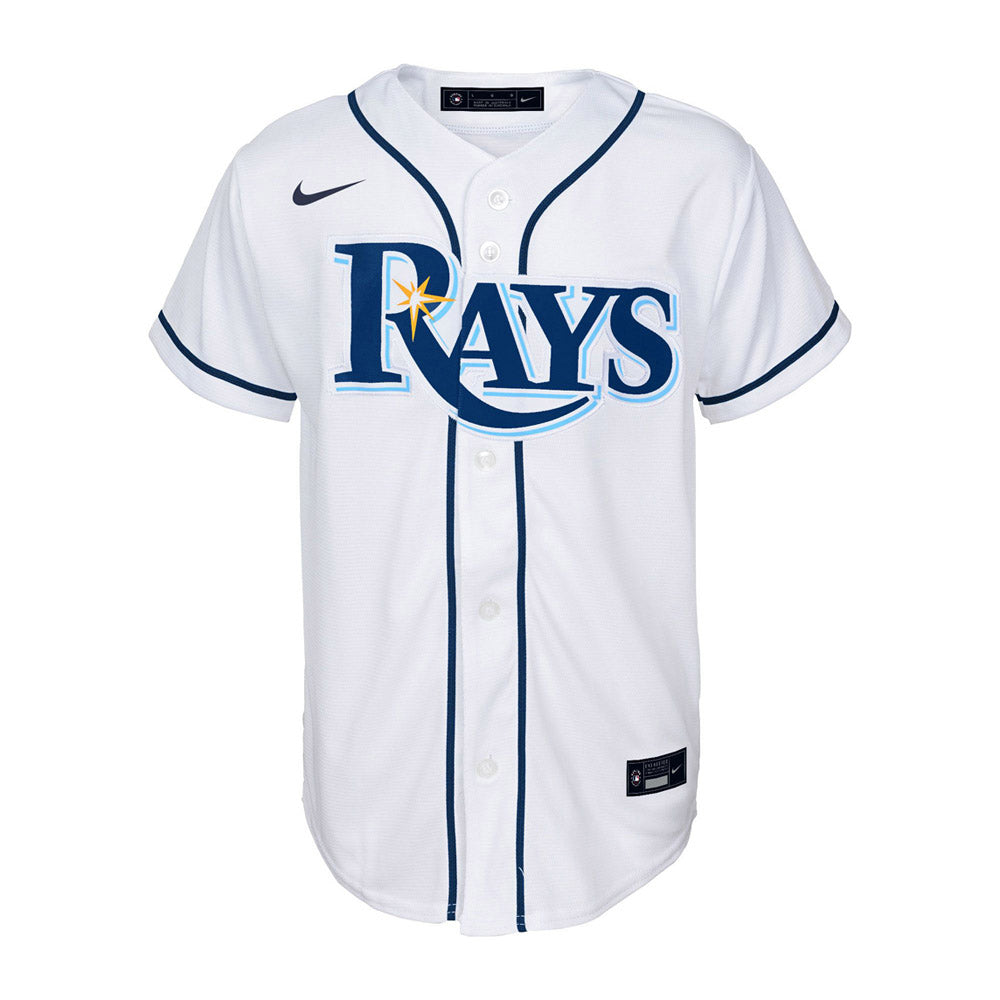 Youth Tampa Bay Rays Wander Franco Cool Base Replica Home Jersey - White