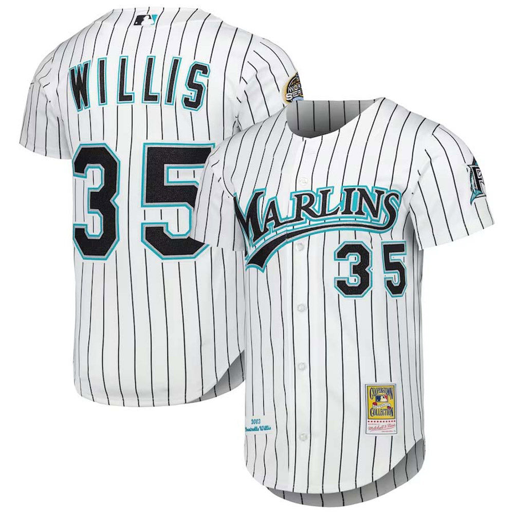 Youth Florida Marlins Dontrelle Willis Cooperstown Collection Jersey - White