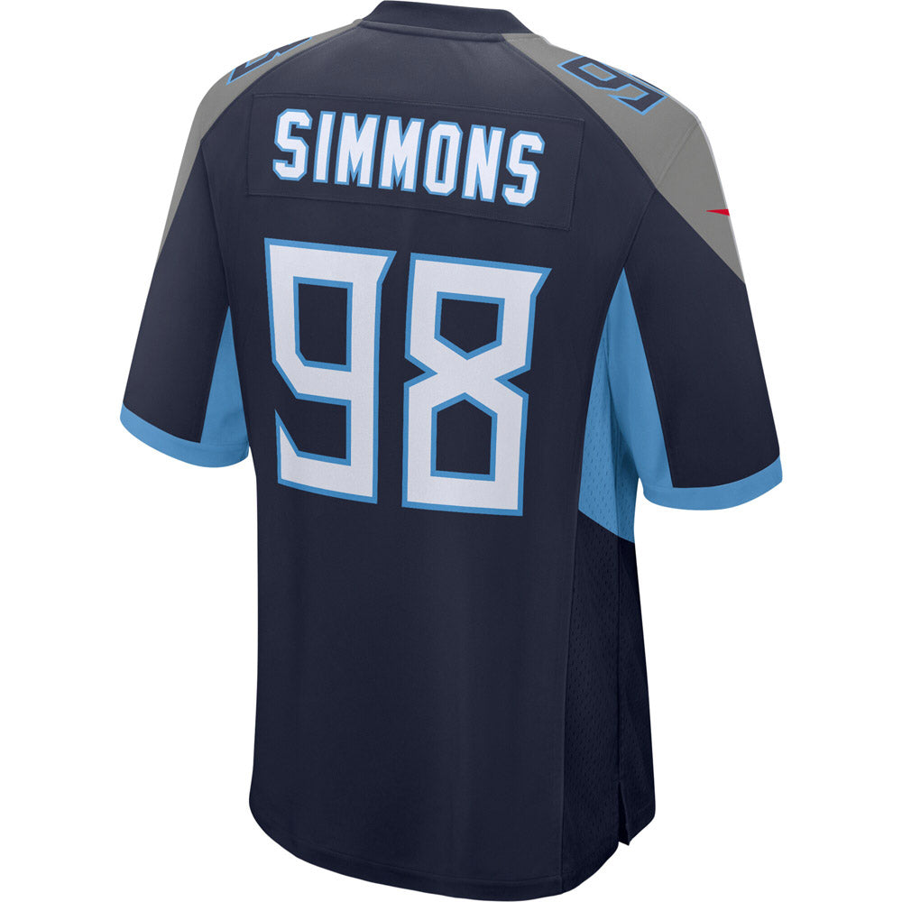Men's Tennessee Titans Jeffery Simmons Game Jersey Navy