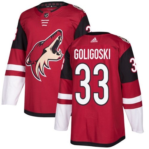 Men's Arizona Coyotes #33 Alex Goligoski Maroon Home Authentic Stitched Hockey Jersey