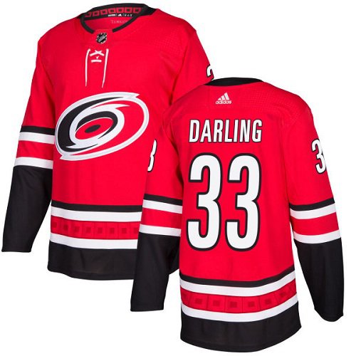 Men's Carolina Hurricanes #33 Scott Darling Red Stitched Hockey Jersey