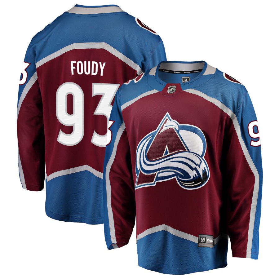 Colorado Avalanche #93 Jean-Luc Foudy Red Home Authentic Pro Jersey
