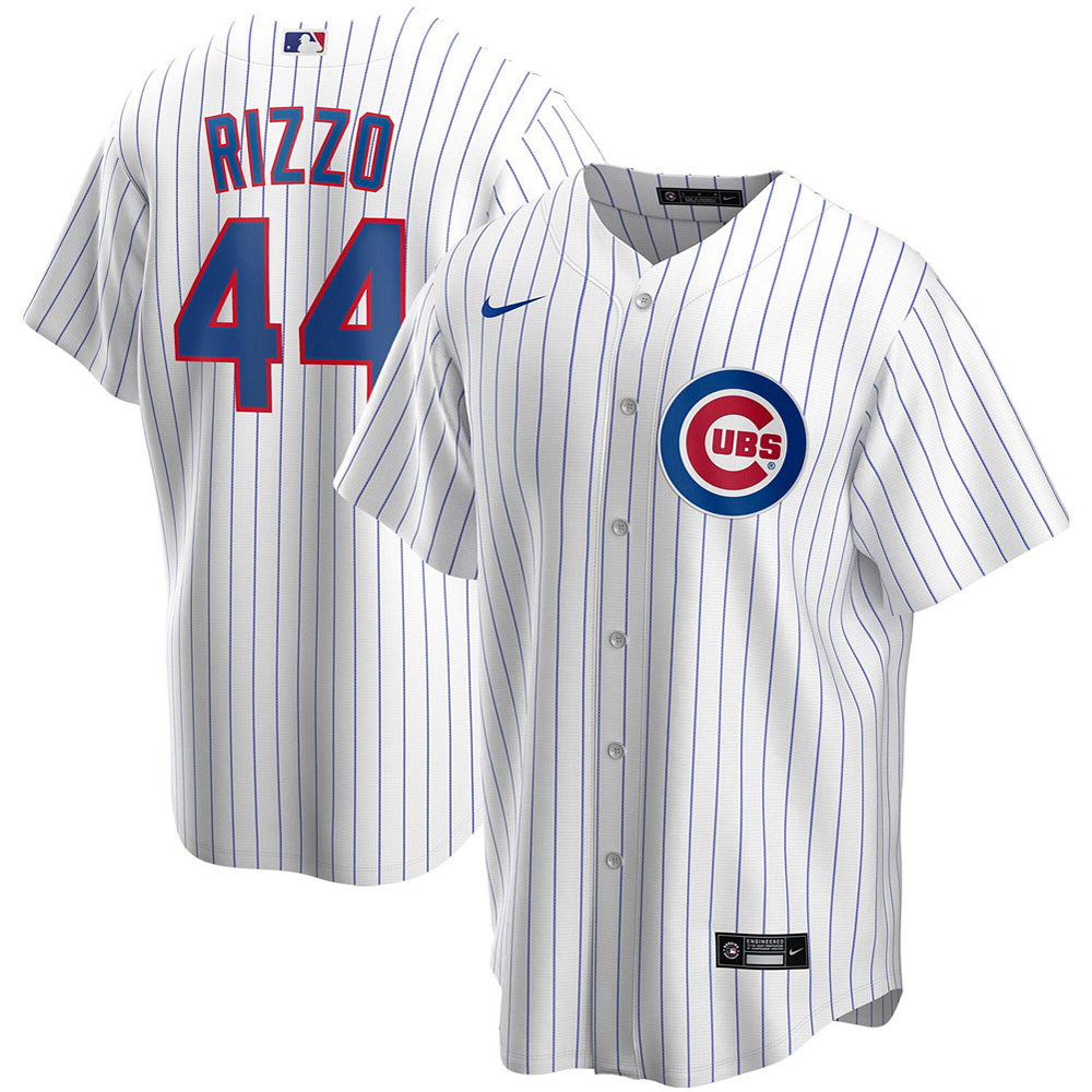 Mens Chicago Cubs Anthony Rizzo Cool Base Replica Jersey White