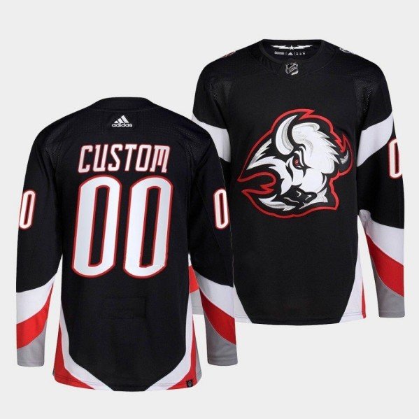 Custom Men's Buffalo Sabres 2022-23 Black Stitched Hockey Jersey