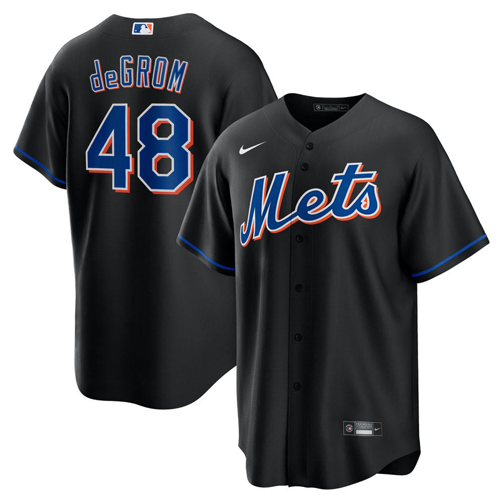 Men's New York Mets Jacob deGrom Alternate Player Jersey - Black